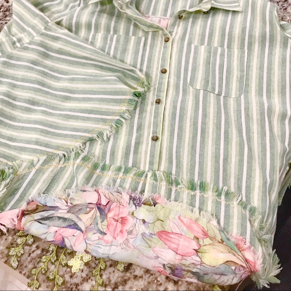 ‼️SOLD‼️Aratta Silent Journey Green Lace Top - Picture 6 of 8